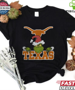 NCAA Texas Longhorns Logo Football Grinch Christmas T Shirt