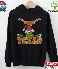 NCAA Texas Longhorns Logo Football Grinch Christmas T Shirt