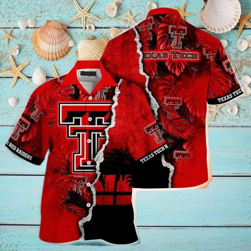 NCAA Texas Tech Red Raiders Hawaiian Shirt Custom Name Beach Gift For Him shirt