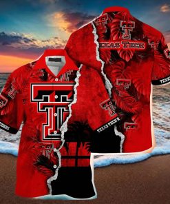 NCAA Texas Tech Red Raiders Hawaiian Shirt Custom Name Beach Gift For Him shirt