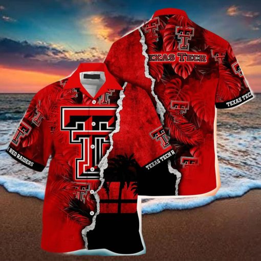 NCAA Texas Tech Red Raiders Hawaiian Shirt Custom Name Beach Gift For Him shirt