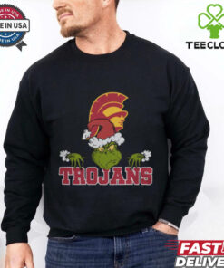 NCAA USC Trojans Logo Football Grinch Christmas T Shirt