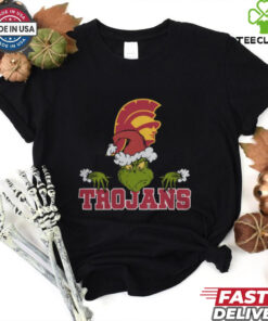 NCAA USC Trojans Logo Football Grinch Christmas T Shirt