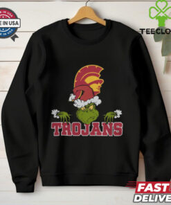 NCAA USC Trojans Logo Football Grinch Christmas T Shirt