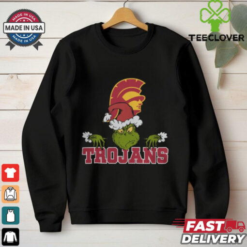 NCAA USC Trojans Logo Football Grinch Christmas T Shirt