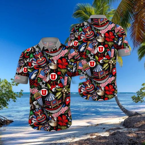 NCAA Utah Utes Flower Hawaii Shirt Summer Vibes For FootBall Fans