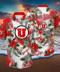 NCAA Utah Utes Hawaiian Shirt Hibiscus Flowers Pattern hawaiian hoodie, sweater, longsleeve, shirt v-neck, t-shirt