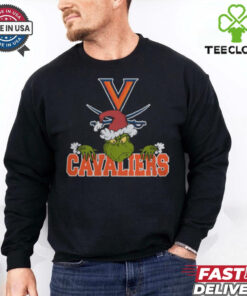NCAA Virginia Cavaliers Logo Football Grinch Christmas T Shirt