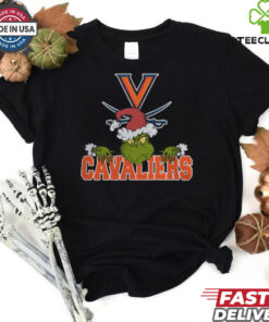 NCAA Virginia Cavaliers Logo Football Grinch Christmas T Shirt