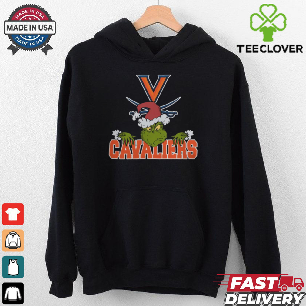 NCAA Virginia Cavaliers Logo Football Grinch Christmas T Shirt NCAA Virginia Cavaliers Logo Football Grinch Christmas T Shirt