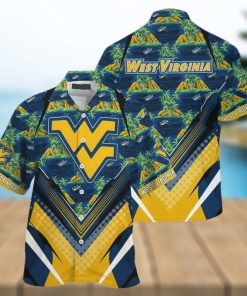 NCAA Virginia Mountaineers Hawaiian Shirt Palm Trees And Mountains Best Beach Gift