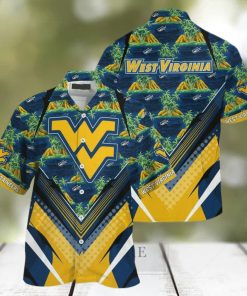 NCAA Virginia Mountaineers Hawaiian Shirt Palm Trees And Mountains Best Beach Gift