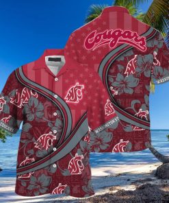 NCAA Washington State Cougars Hawaiian Shirt Custom Name Beach Gift For Friend