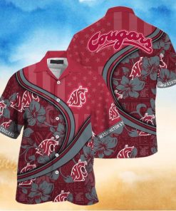 NCAA Washington State Cougars Hawaiian Shirt Custom Name Beach Gift For Friend