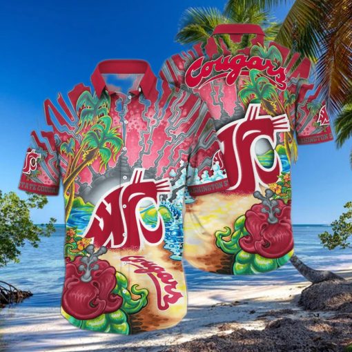 NCAA Washington State Cougars Hawaiian Shirt Gift For Beach Trip