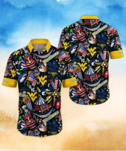 NCAA West Virginia Mountaineers Flower Hawaii Shirt Summer Vibes For FootBall Fans