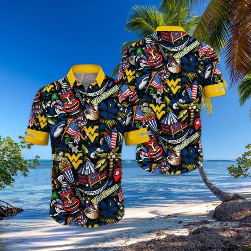 NCAA West Virginia Mountaineers Flower Hawaii Shirt Summer Vibes For FootBall Fans