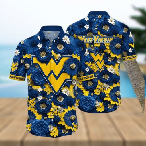 NCAA West Virginia Mountaineers WVU Hawaiian Shirt Beach Vacation Gift