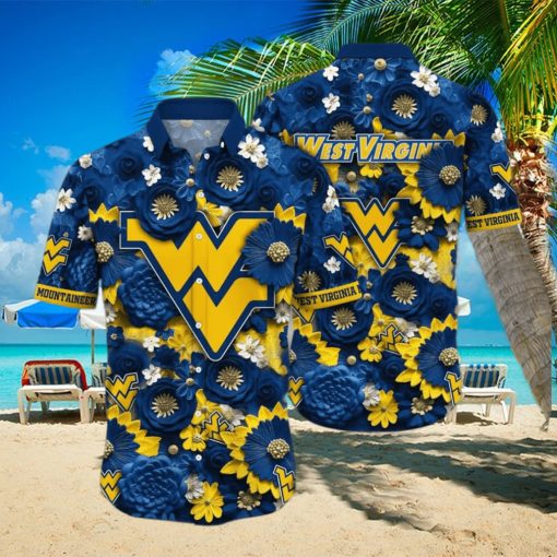 NCAA West Virginia Mountaineers WVU Hawaiian Shirt Beach Vacation Gift