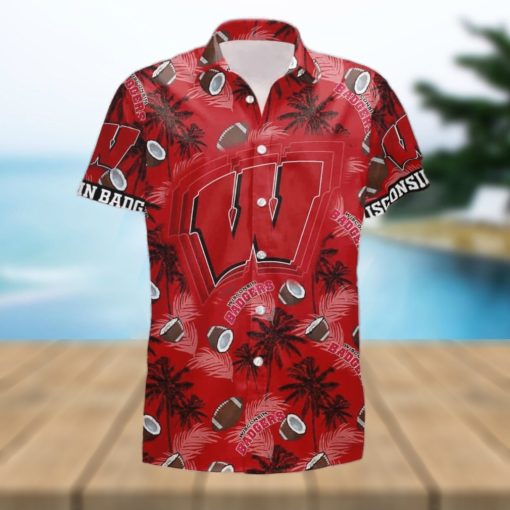 NCAA Wisconsin Badgers Hawaiian Shirt Beach Gift For Friend