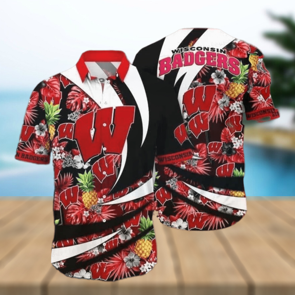 NCAA Wisconsin Badgers Hawaiian Shirt NCAA Wisconsin Badgers Hawaiian Shirt