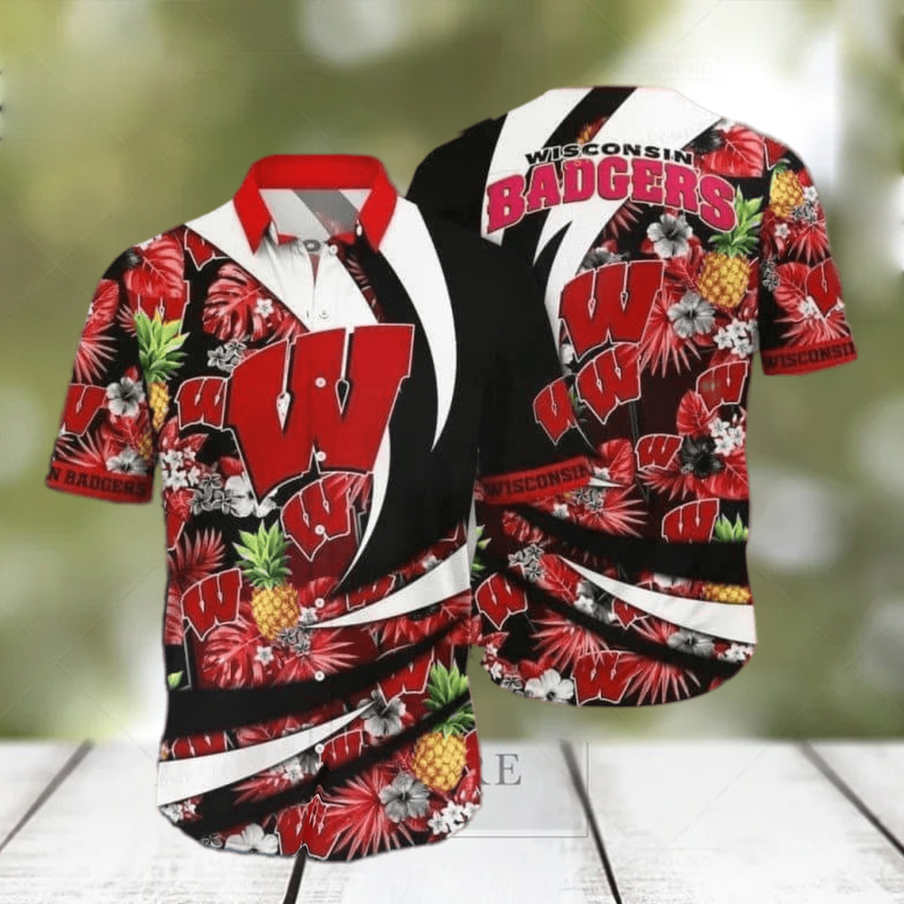 NCAA Wisconsin Badgers Hawaiian Shirt NCAA Wisconsin Badgers Hawaiian Shirt