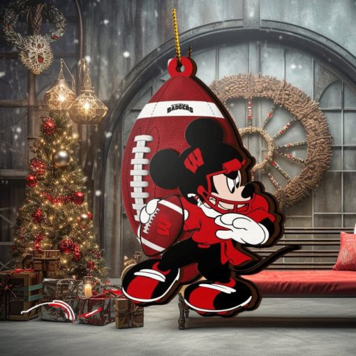 NCAA Wisconsin Badgers Mickey Mouse Christmas Ornament