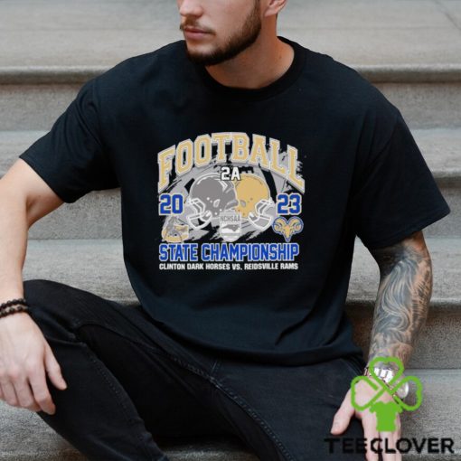 NCHSAA 2A Football 2023 State Champions Clinton Dark Horses Vs Reidsville Rams Helmet Shirt