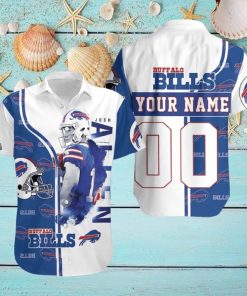 Buffalo Bills Hawaiian Shirt, 17 Josh Allen, Button Down Hawaiian Shirt