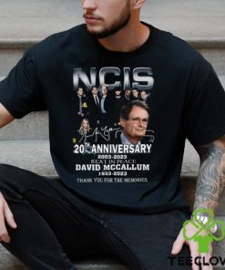 NCIS 20th Anniversary 2003 – 2023 Reat In Peace David Mccallum 1933 – 2023 Thank You For The Memories T Shirt