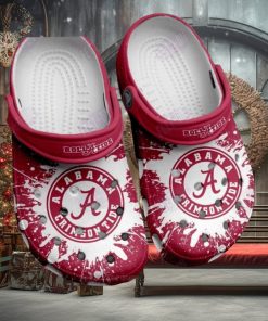 Alabama Crimson Tide White Red Ncaa Crocs