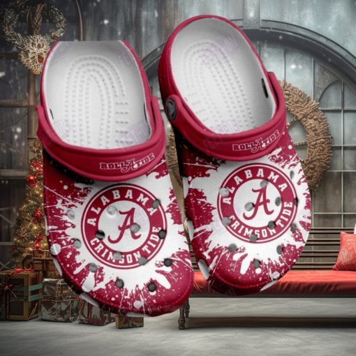 Alabama Crimson Tide White Red Ncaa Crocs