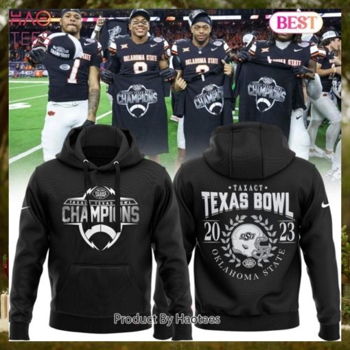 NEW Oklahoma State Cowboys Football TaxAct Texas Bowl Champion Hoodie