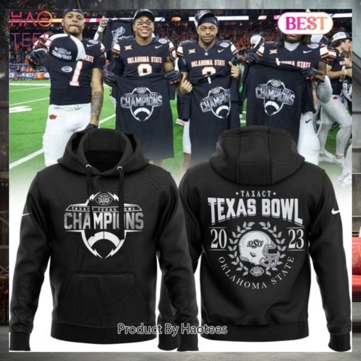 NEW Oklahoma State Cowboys Football TaxAct Texas Bowl Champion Hoodie