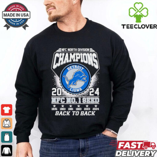 NFC North Division Champions 2024 Detroit Lions no 1 seed back to back shirt