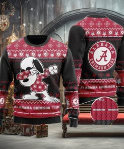 NFL Alabama Crimson Tide Snoopy Dabbing Ugly Christmas Sweater Holiday Party