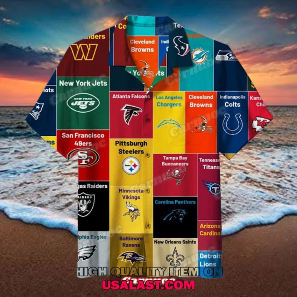 NFL American Football Teams Unisex Hawaiian Shirt NFL American Football Teams Unisex Hawaiian Shirt