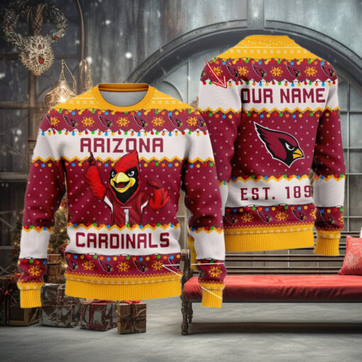 NFL Arizona Cardinals Cute Mascot Custom Ugly Christmas Sweater