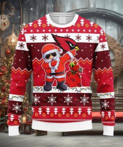 NFL Arizona Cardinals Dabbing Santa Claus Christmas Ugly 3D Sweater For Men And Women Gift Ugly Christmas