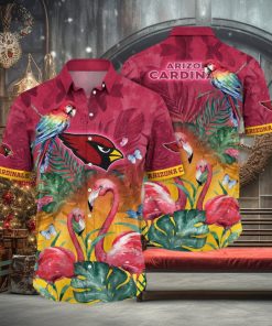 NFL Arizona Cardinals Hawaii Shirt Flamingo And Flower Aloha Shirt