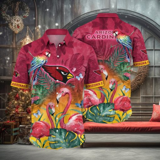 NFL Arizona Cardinals Hawaii Shirt Flamingo And Flower Aloha Shirt