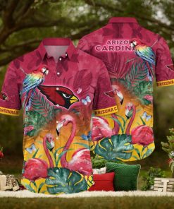 NFL Arizona Cardinals Hawaii Shirt Flamingo And Flower Aloha Shirt