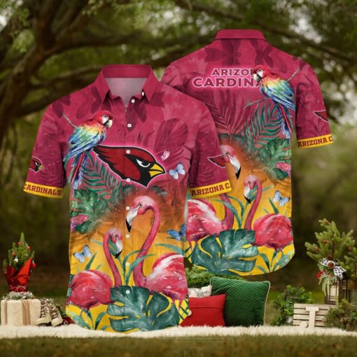 NFL Arizona Cardinals Hawaii Shirt Flamingo And Flower Aloha Shirt