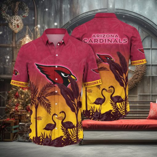 NFL Arizona Cardinals Hawaii Shirt Flamingo And Flower Funny Aloha Shirt