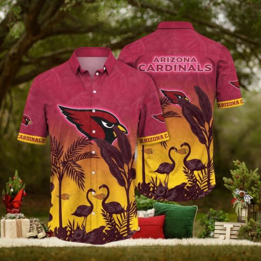 NFL Arizona Cardinals Hawaii Shirt Flamingo And Flower Funny Aloha Shirt