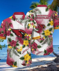 NFL Arizona Cardinals Hawaiian Shirt Hibiscus Pattern Gift For Sport Dad