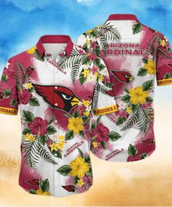 NFL Arizona Cardinals Hawaiian Shirt Hibiscus Pattern Gift For Sport Dad