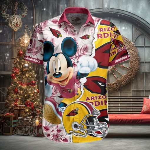 NFL Arizona Cardinals Hawaiian Shirt Mickey Mouse All Over Print For Men And Women