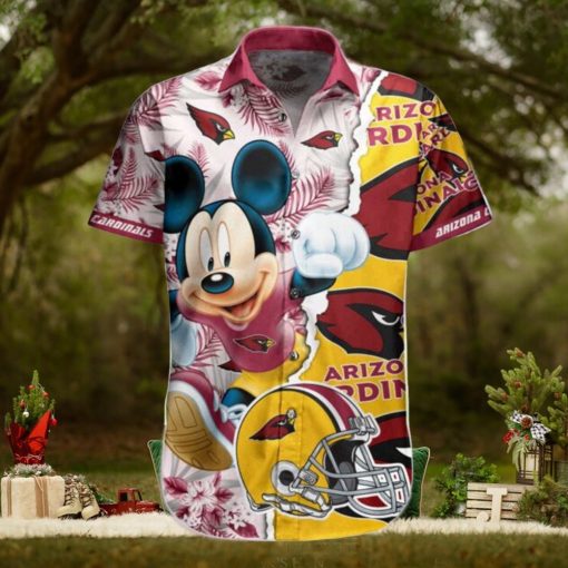 NFL Arizona Cardinals Hawaiian Shirt Mickey Mouse All Over Print For Men And Women