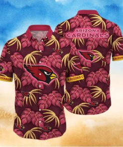 NFL Arizona Cardinals Hawaiian Shirt Palm Leaves Pattern Summer Aloha